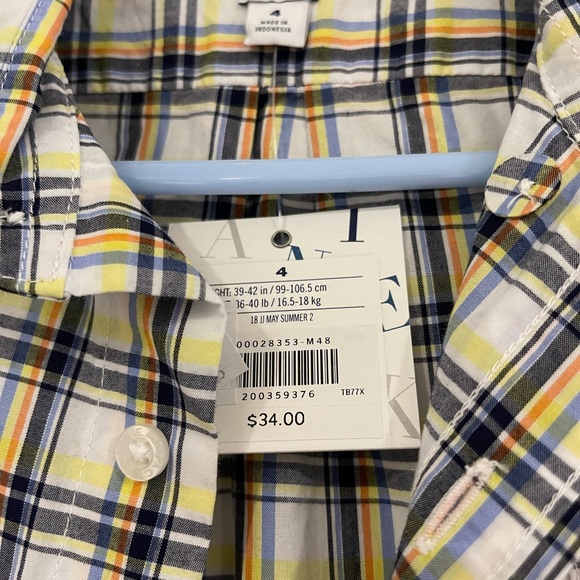 NWT Janie and Jack size 4 button down - Picture 2 of 2